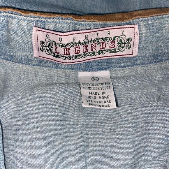 Vintage Country Legends Western style Jean button up top - NWT - Picture 8 of 8